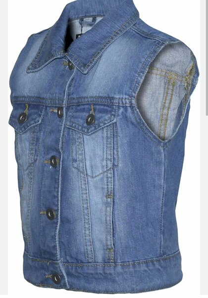 Veste en denim sans manches