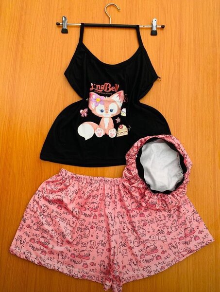 Pyjama court chat mignon