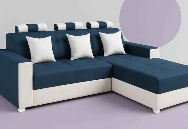 Canapé d'angle convertible moderne bleu