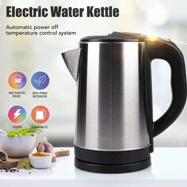 Electric Kettle, 2 L Stainless Steel Tea Kettle, Super Power