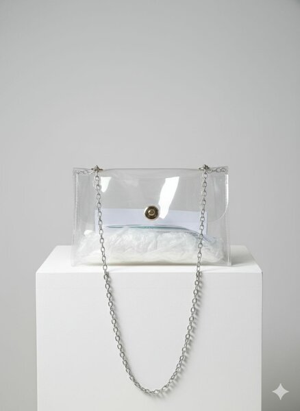 Sac à bandoulière transparent élégant
