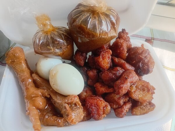 Plat de repas africain