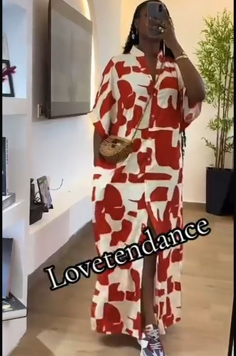 Robe longue imprimée bohème