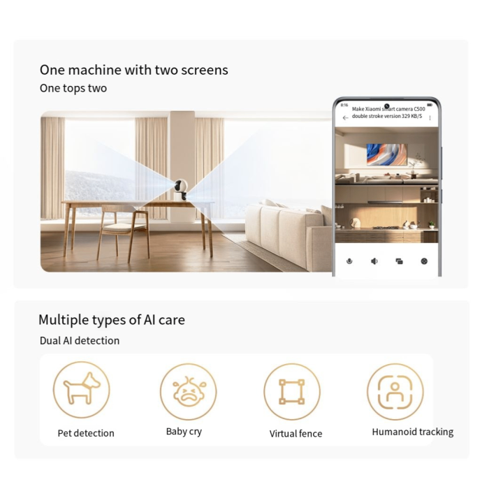 Caméra Intelligente Xiaomi C500 Dual