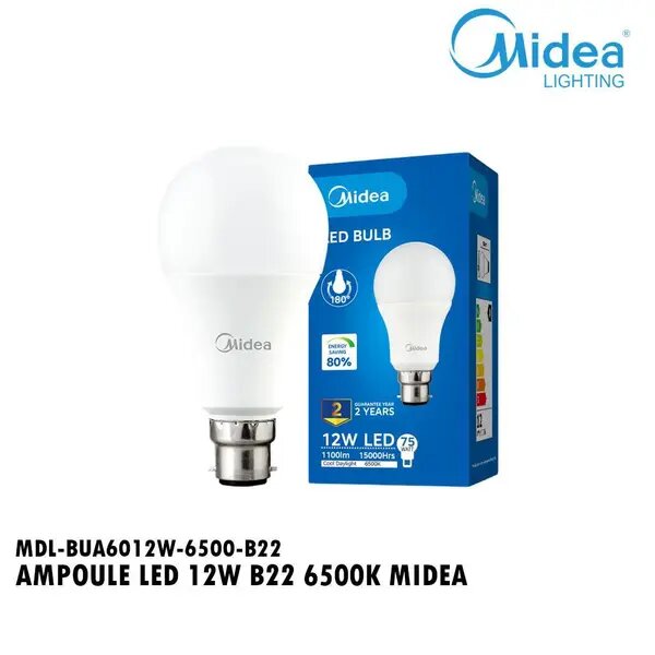 Ampoule LED 12W B22 6500K Midea