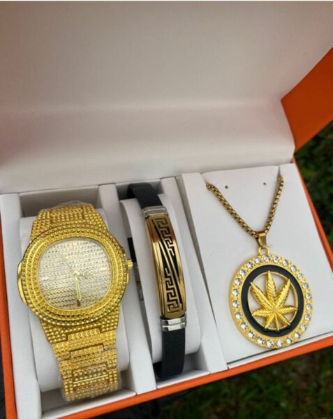 Ensemble Montre et Bijoux Homme Luxe