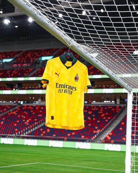 Maillot de foot Milan AC jaune