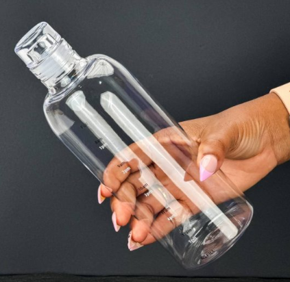 Eco-Friendly Clear Plastic Time Marker Sports Water Bottle 