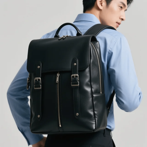 Sac à dos en cuir élégant