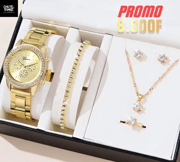 Ensemble Montre et Bijoux Castel Paris