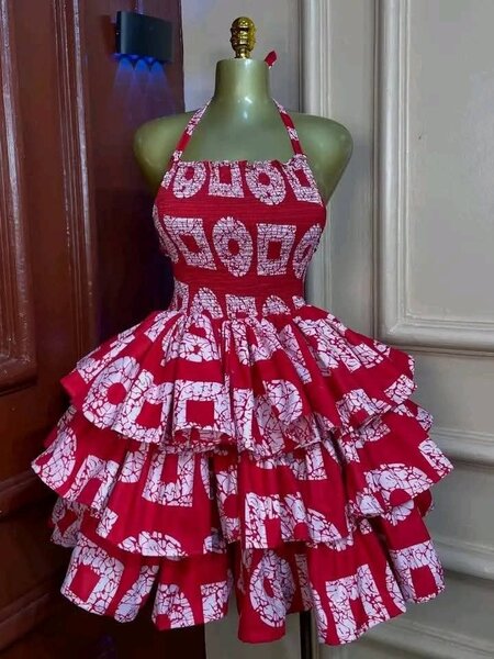 Robe évasée en wax coloré