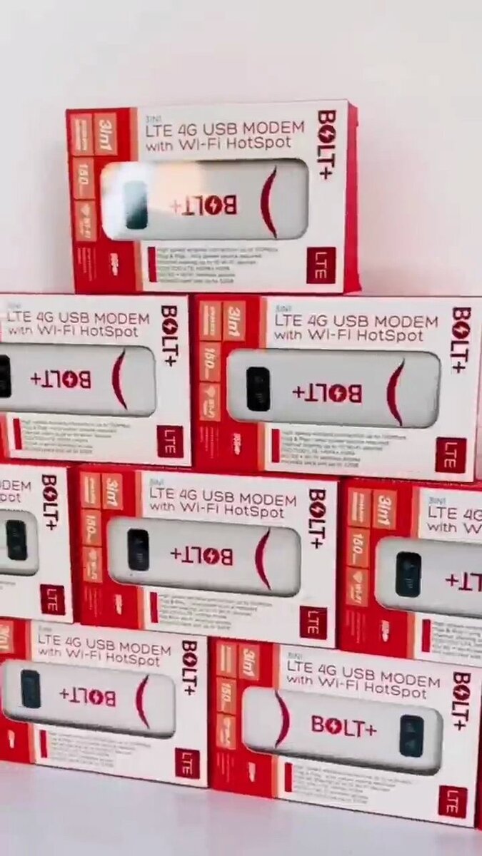 4GLTE Bolt Plus USB Modem with Wi-Fi Hotspot