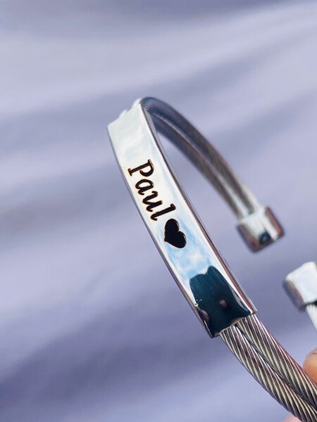 Bracelet personnalisé gravé