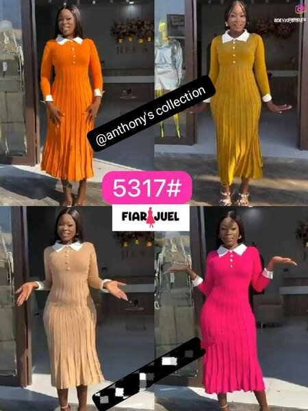 Robe pull tricotée élégante