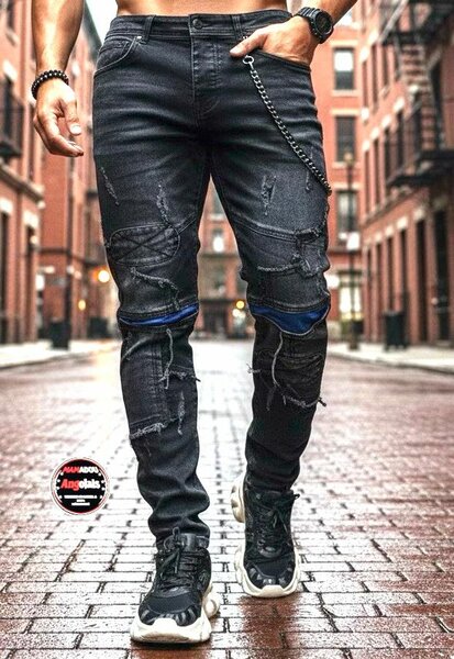 Jean homme décontracté déchiré