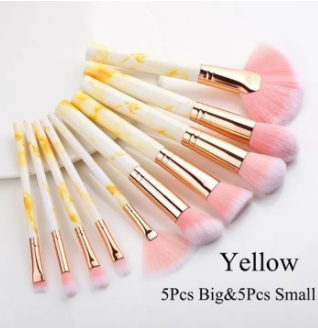 10Pcs Classic Marble Makeup Brush Set Professional Face Eye Makeup Brushes Women Makeup Accessories