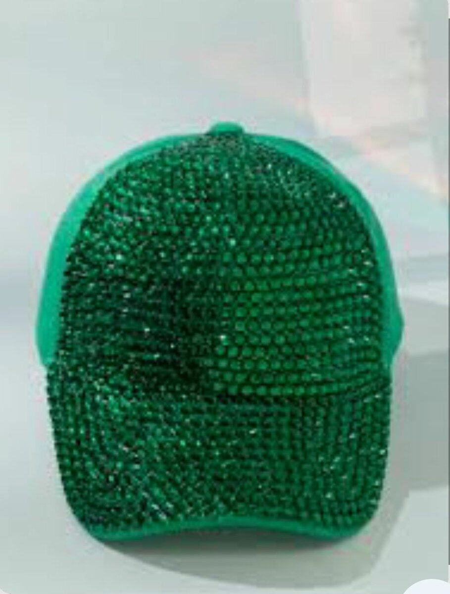 Casquette Verte Strassée