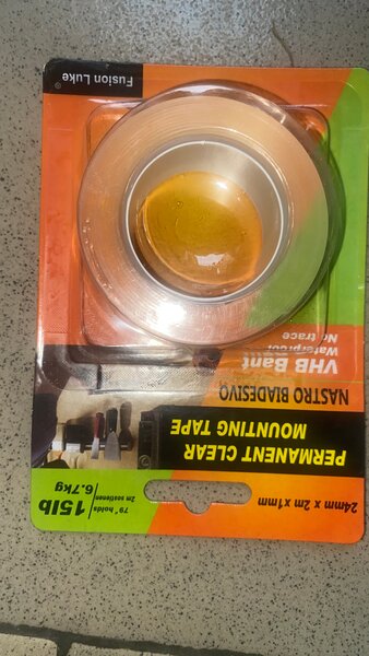 Ruban adhésif double face transparent