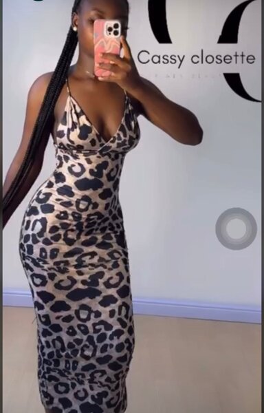 Robe longue léopard chic