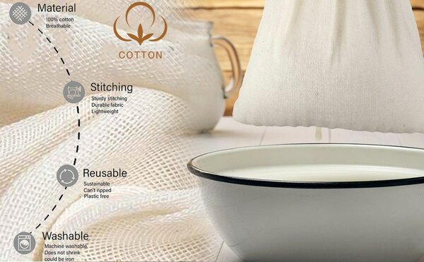 Deluxe Reusable Cotton Cheese Cloth bag - 40X30cm