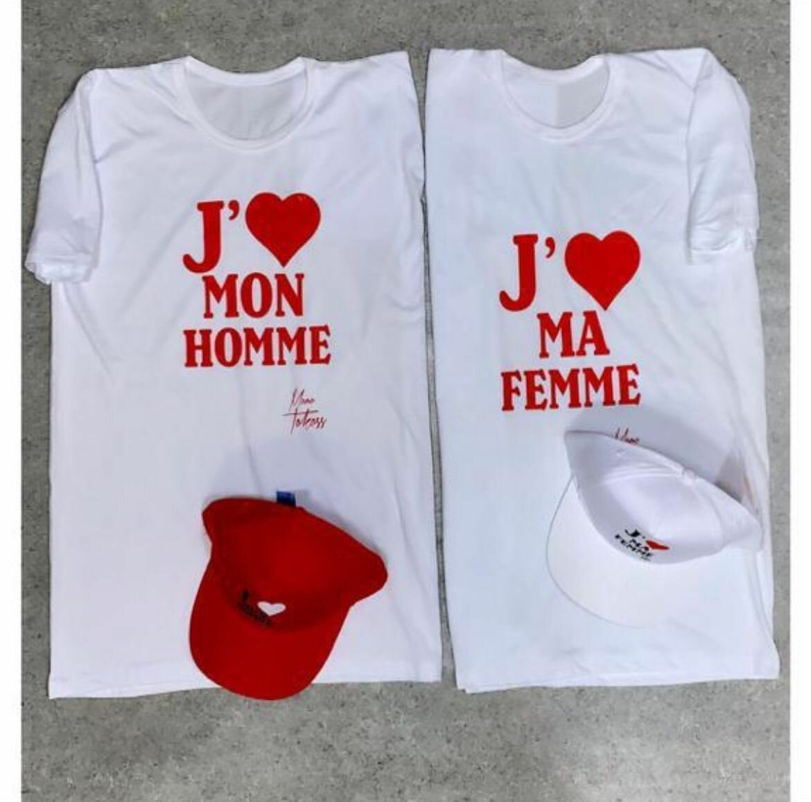 Ensemble T-shirt et Casquette Couple