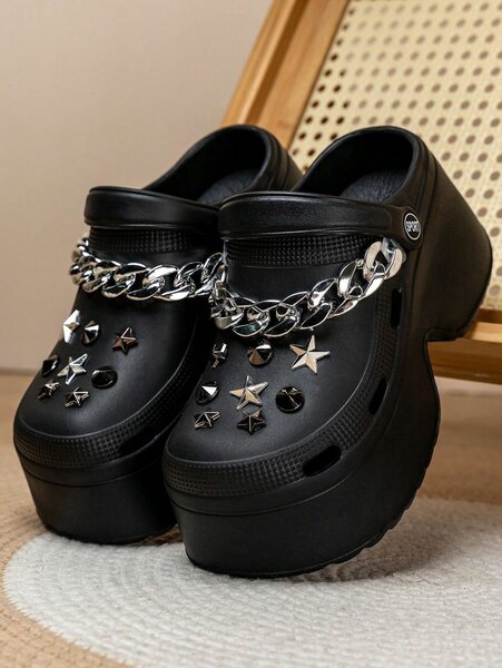 Sabots de jardin noirs élégants