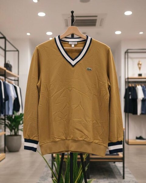 Sweat-shirt Lacoste marron pour homme