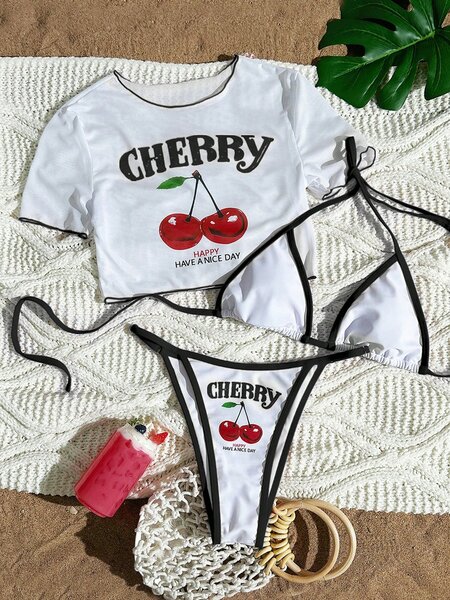 Ensemble Bikini Cherry Imprimé