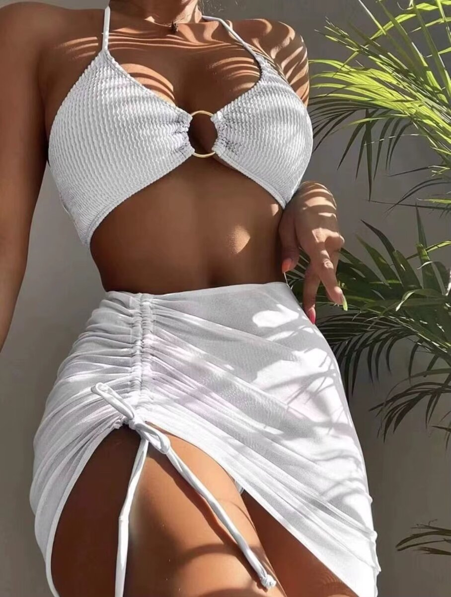 Three piece bikini swimsuit