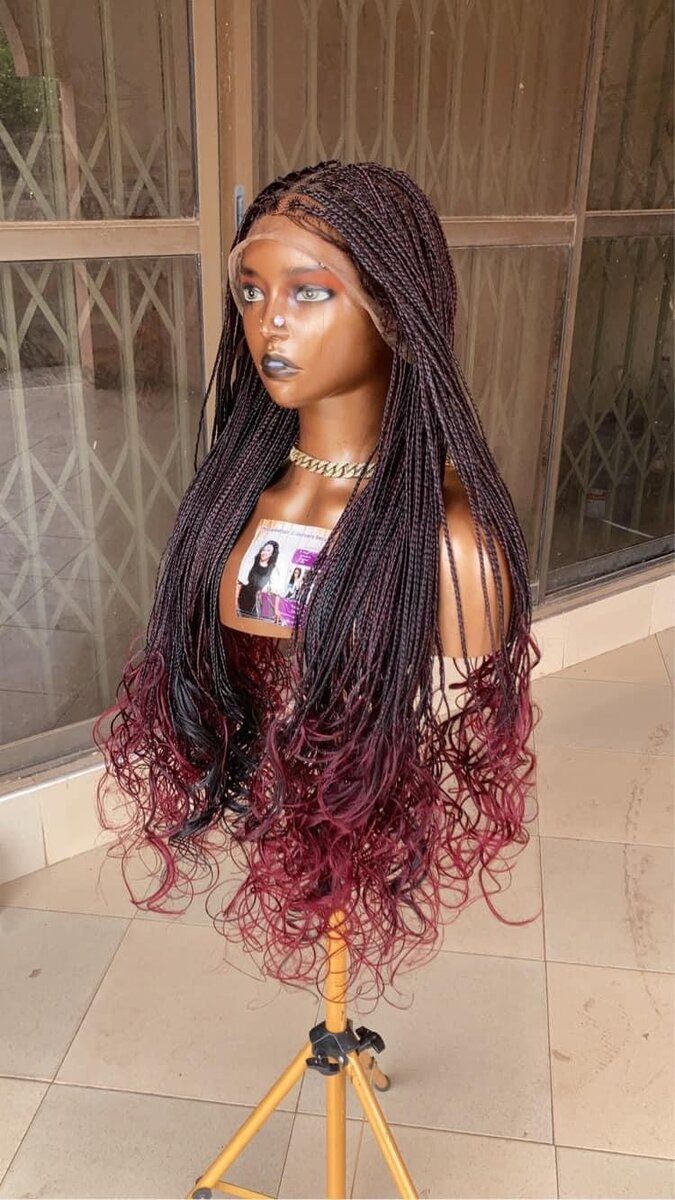Braided wig human hair