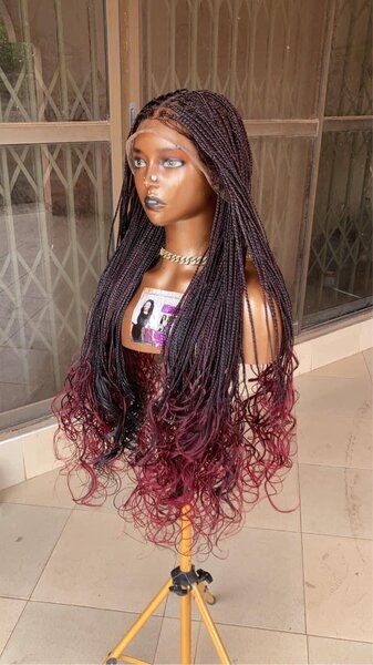 Braided wig human hair