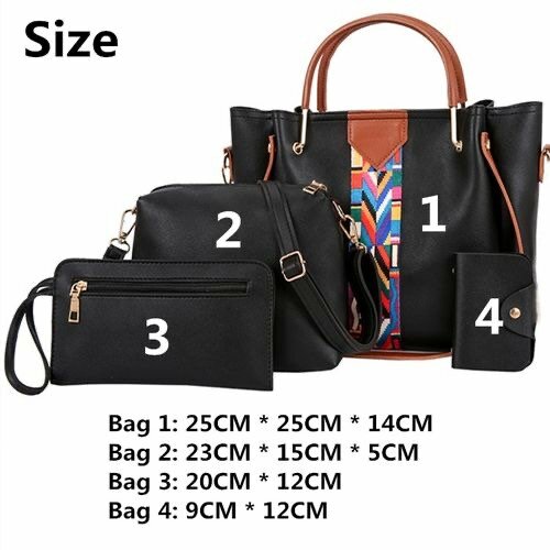 Mateamoda 4 PCS Women Bags Ladies Bags Handbags Purse Should