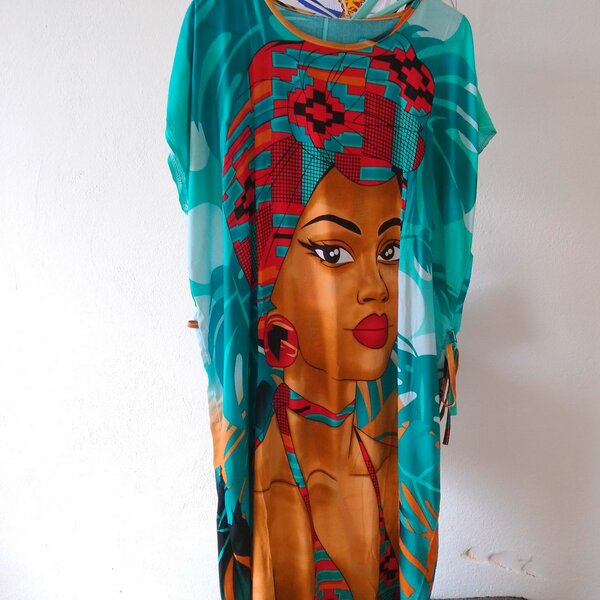 Robe Caftan Imprimé Femme