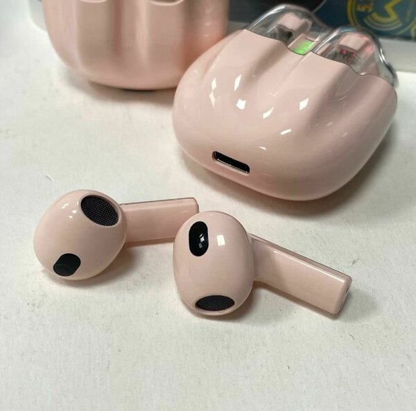 Écouteurs sans fil rose chic