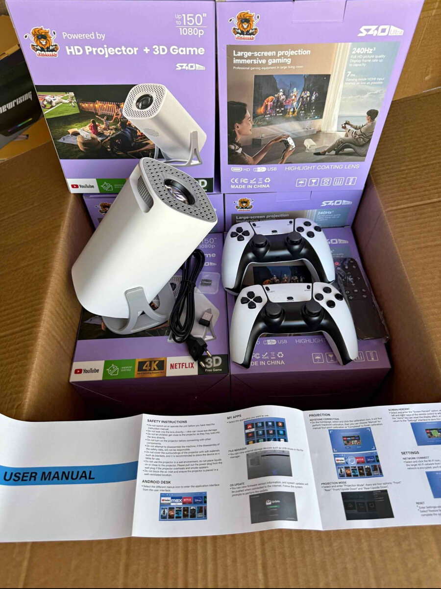 Projecteur HD 1080p avec jeu 3D