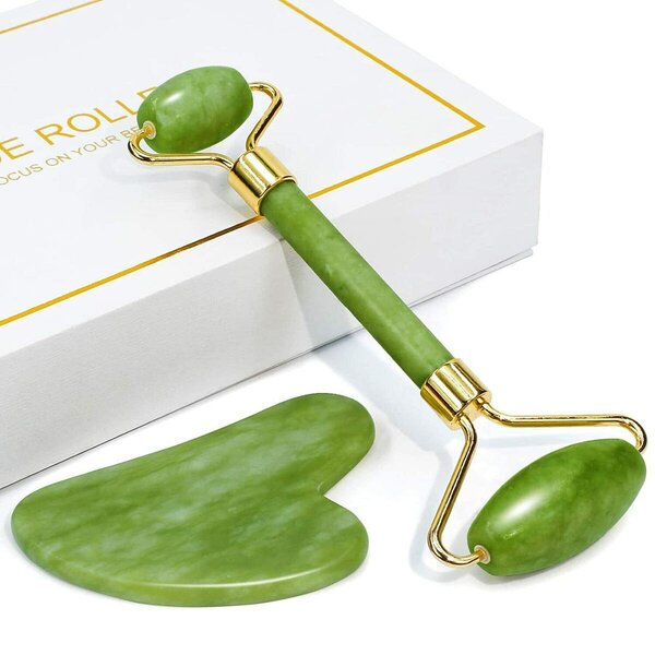 Jade Face roller and Gua sha Set