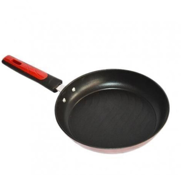 Poêle à Manche (Anti-adhésif)- 24 Cm - Rouge/Noir