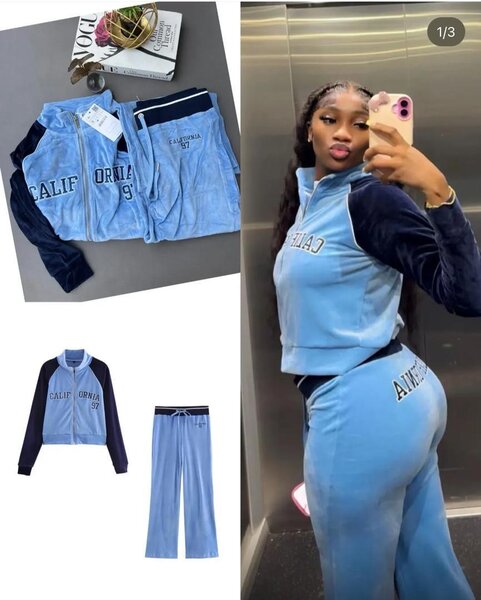 Survêtement femme en velours tendance