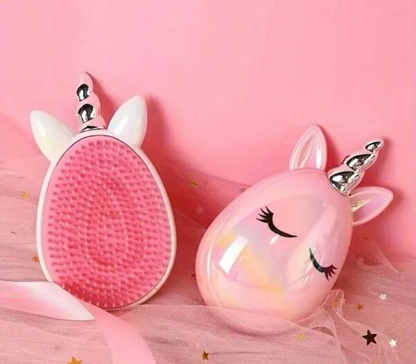 Brosse à cheveux licorne
