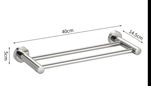 Porte-serviettes double inox