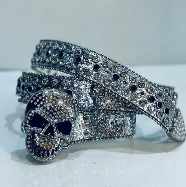 Ceinture crâne rock chic