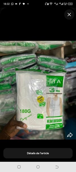 Lot de Débardeurs Blancs Homme