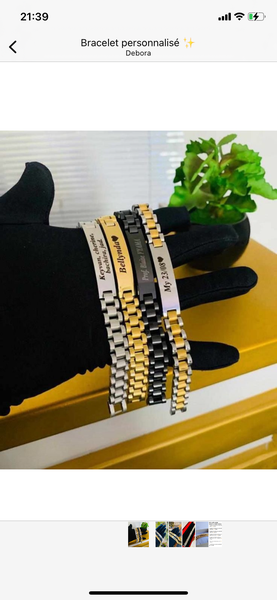 Bracelet personnalisé acier inoxydable