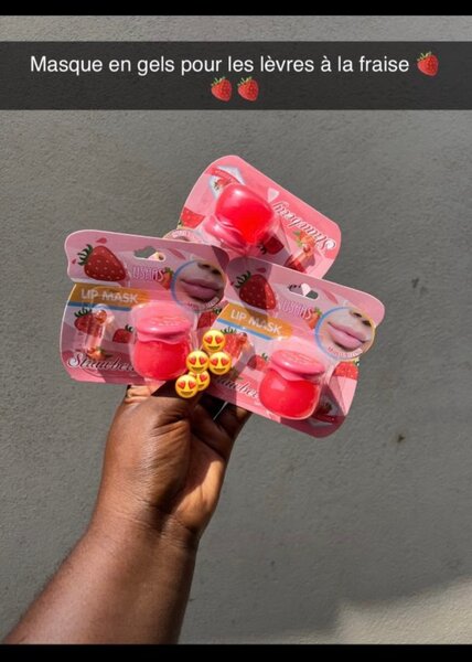 Masque lèvres fraise hydratant