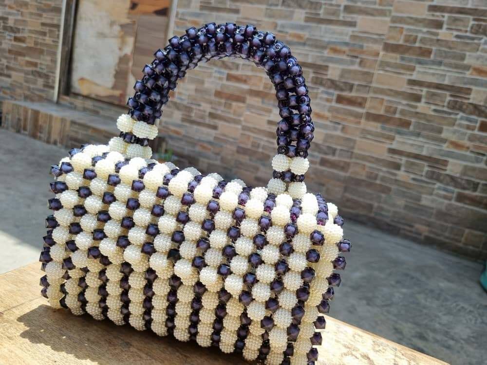 Bayberry beaded bag