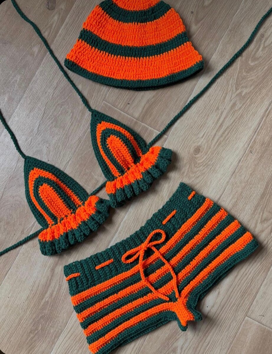 Ensemble bikini crochet coloré