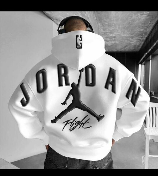 Sweat à capuche Jordan blanc pour homme