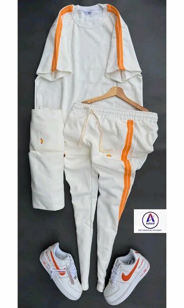 Ensemble survêtement Nike blanc et orange