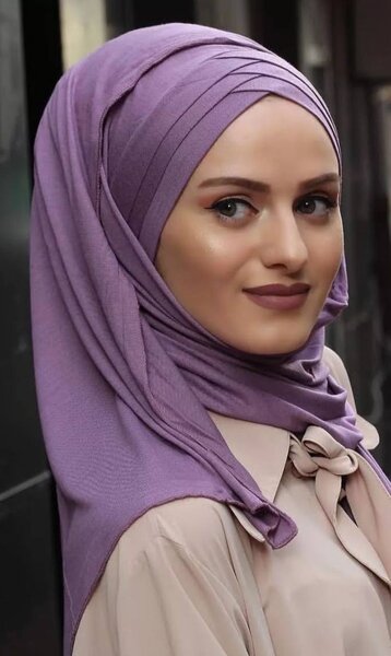 Hijab en Jersey  Élégant