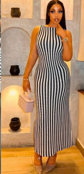 Elegant Striped Maxi Dress